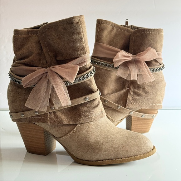 Jellypop Ankle Boots with Bow Accent Cowgirl Size 9M - Picture 1 of 12